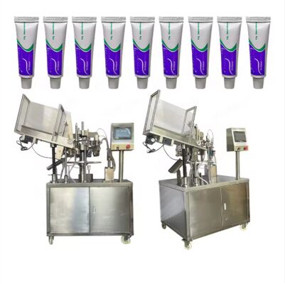 Dobra cena Factory Custom Cream Glue Automatic Metal Aluminum Soft Tube Filling Sealing Tube Filling Machine w Internecie